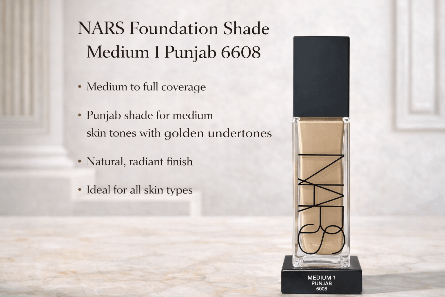 NARS Foundation Medium 1 Punjab 6608 natural radiant foundation