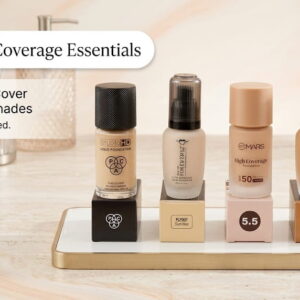 Flawless Base Master Kit foundation combo with PAC Studio HD, Mars SPF 50 shade 5.5 and Forever 52 Sundae FLF007 Caramel FLF004